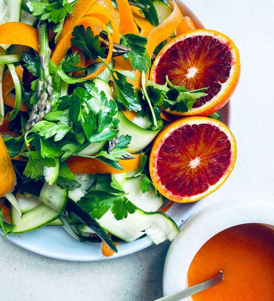 Ribbon Salad with Blood Orange Vinaigrette